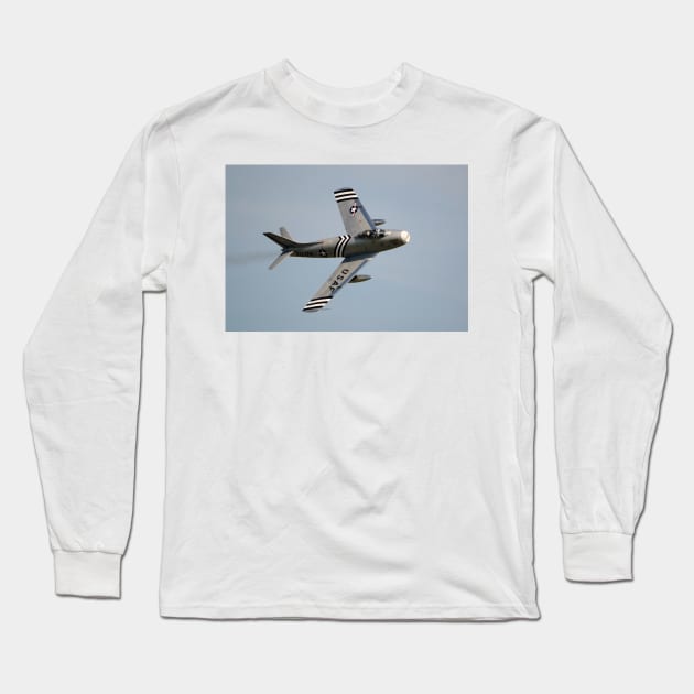 F-86 Sabre Long Sleeve T-Shirt by Nigdaw